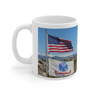 Army Dad rises early to greet the day with an "Hooah!" Ceramic Mug 11oz