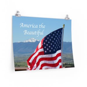 'Star-Spangled Inspirations' Premium Matte Horizontal Poster [ America the Beautiful ]