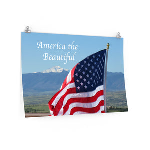 'Star-Spangled Inspirations' Premium Matte Horizontal Poster [ America the Beautiful ]