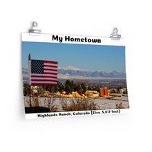 Load image into Gallery viewer, &#39;Star-Spangled Inspirations&#39; Premium Matte Horizontal Poster [ Highlands Ranch - My Hometown ]