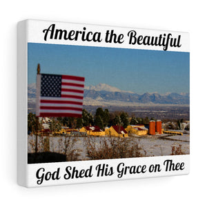 'Star-Spangled Inspirations' Canvas Photo Wrap [America the Beautiful - God Shed His Grace on Thee]