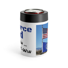 Load image into Gallery viewer, 12oz &quot;Aim High ... Fly-Fight-Win&quot; Can Holder for Air Force Dad