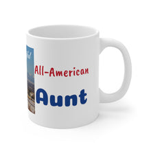 Load image into Gallery viewer, &#39;All-American AUNT shines with America the Beautiful&#39; Ceramic Mug 11oz