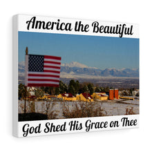 Load image into Gallery viewer, &#39;Star-Spangled Inspirations&#39; Canvas Photo Wrap [America the Beautiful - God Shed His Grace on Thee]