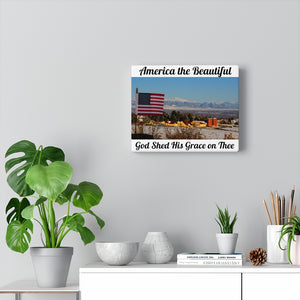 'Star-Spangled Inspirations' Canvas Photo Wrap [America the Beautiful - God Shed His Grace on Thee]