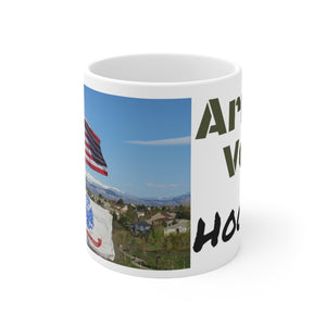 Army Vet rises early to greet the day with an "Hooah!" Ceramic Mug 11oz