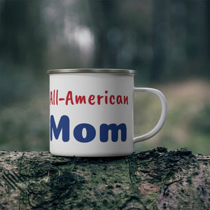 'All-American Mom shines with America the Beautiful' Enamel Camping Mug